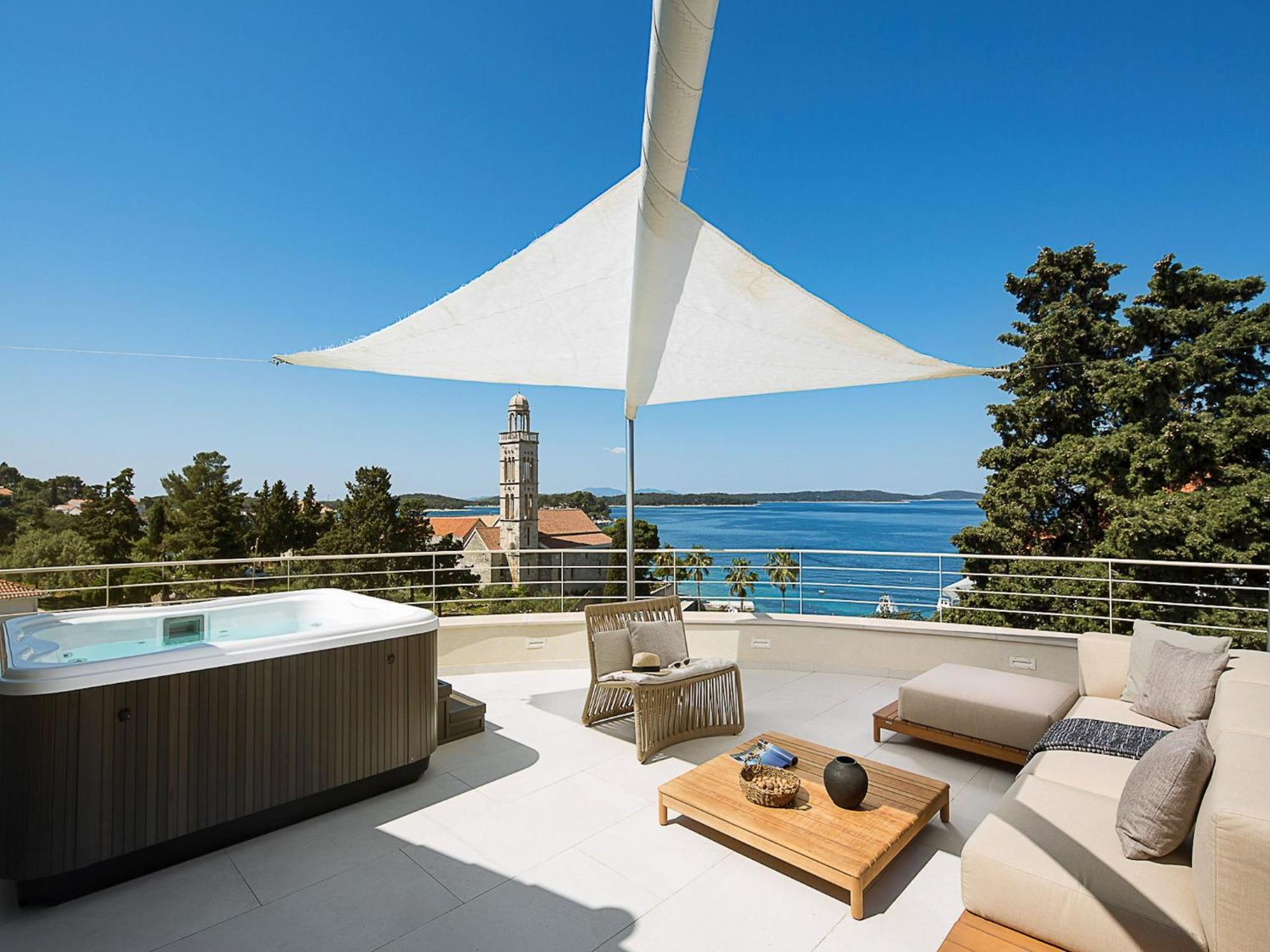 Exclusive Hvar 6 Bedrooms Serenity By The Sea Incredible Sea Monument Views Jacuzzi Villa *